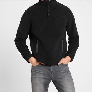 Banana Republic Men Sherpa Stand Collar Sweatshirt